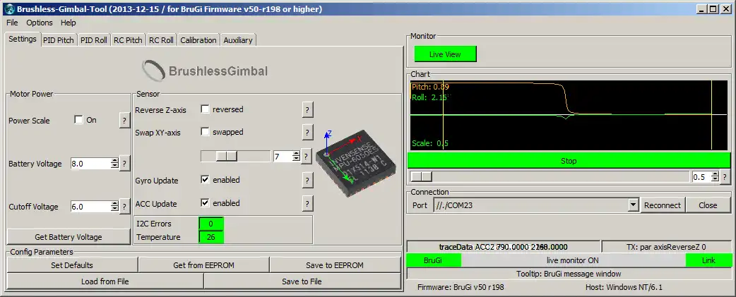 Laden Sie das Web-Tool oder die Web-App Brushless-Gimbal-BruGi herunter