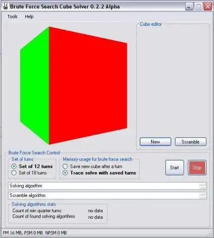 웹 도구 또는 웹 앱 Brute Force Search Cube Solver를 다운로드하여 온라인 Linux를 통해 Windows 온라인에서 실행