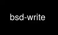 Run bsd-write in OnWorks free hosting provider over Ubuntu Online, Fedora Online, Windows online emulator or MAC OS online emulator