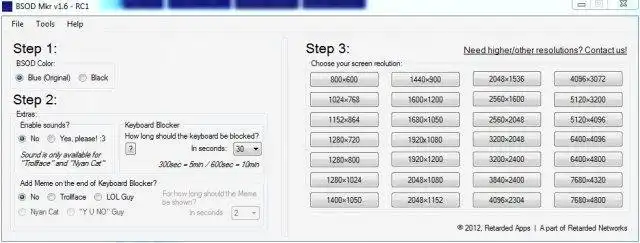 Download web tool or web app BSOD Mkr