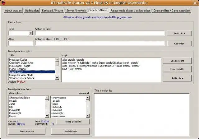 Download web tool or web app BT Half-Life Starter to run in Windows online over Linux online
