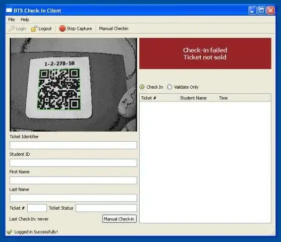 Download web tool or web app BTS: Barcode Ticket System