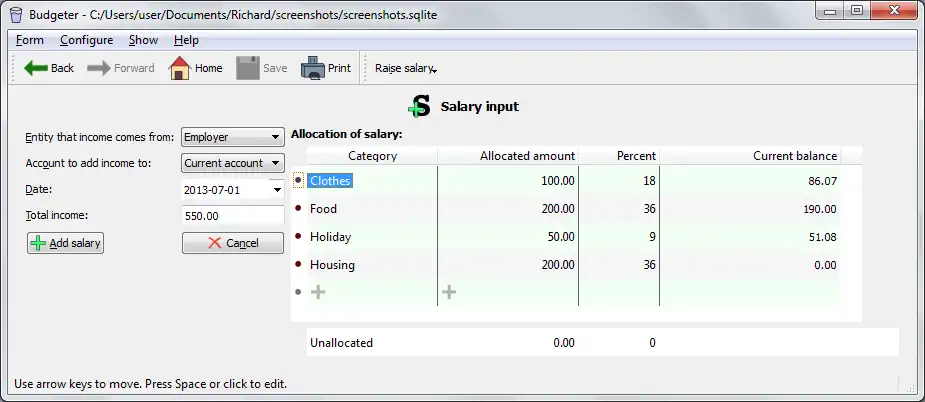 웹 도구 또는 웹 앱 Budgeter 다운로드