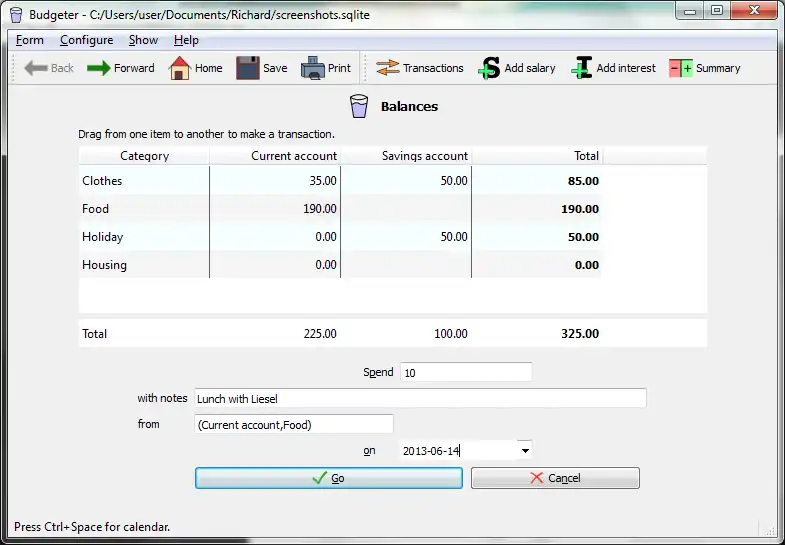 Download webtool of webapp Budgeter