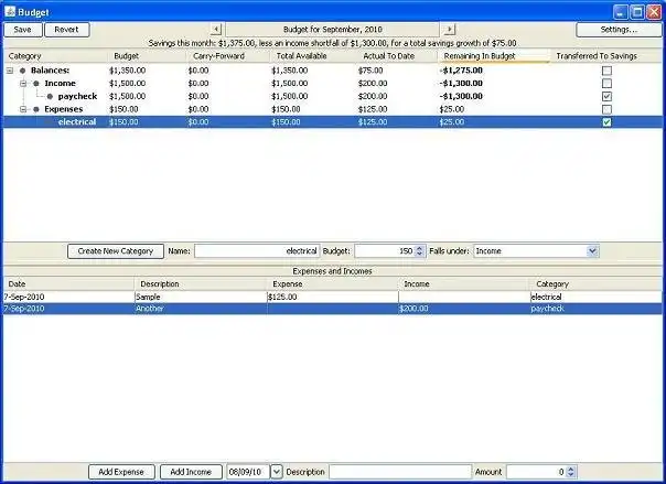 Download webtool of webapp Budget