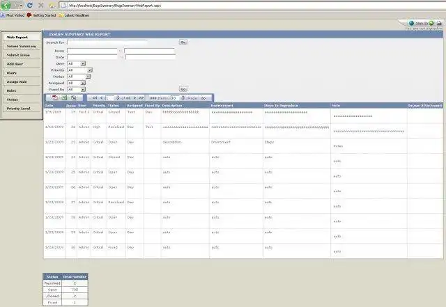 Download web tool or web app Bug Logging application