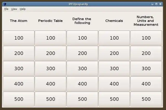 Download web tool or web app Build Your Own Jeopardy