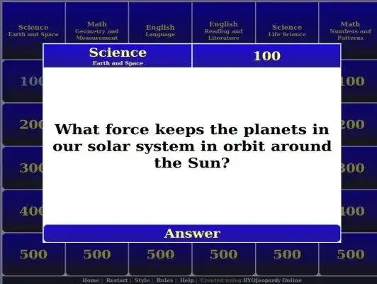 Descărcați instrumentul web sau aplicația web Build Your Own Jeopardy