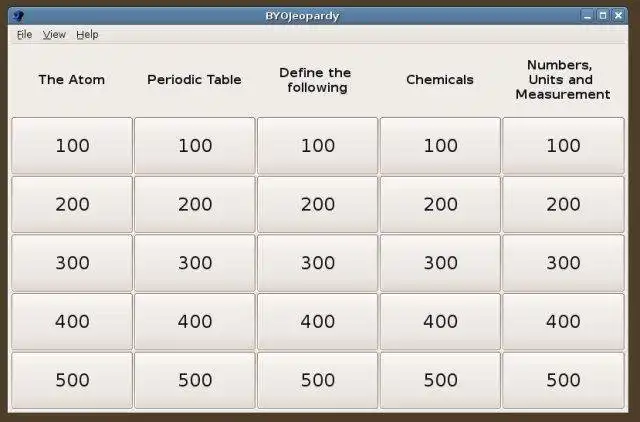 Web ツールまたは Web アプリをダウンロードして、Linux ではなくオンラインで Windows で実行する Build Your Own Jeopardy をオンラインで実行します。