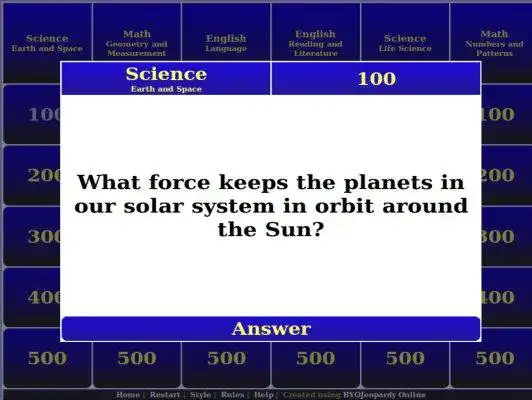 Descargue la herramienta web o la aplicación web Build Your Own Jeopardy para ejecutarla en Windows en línea sobre Linux en línea