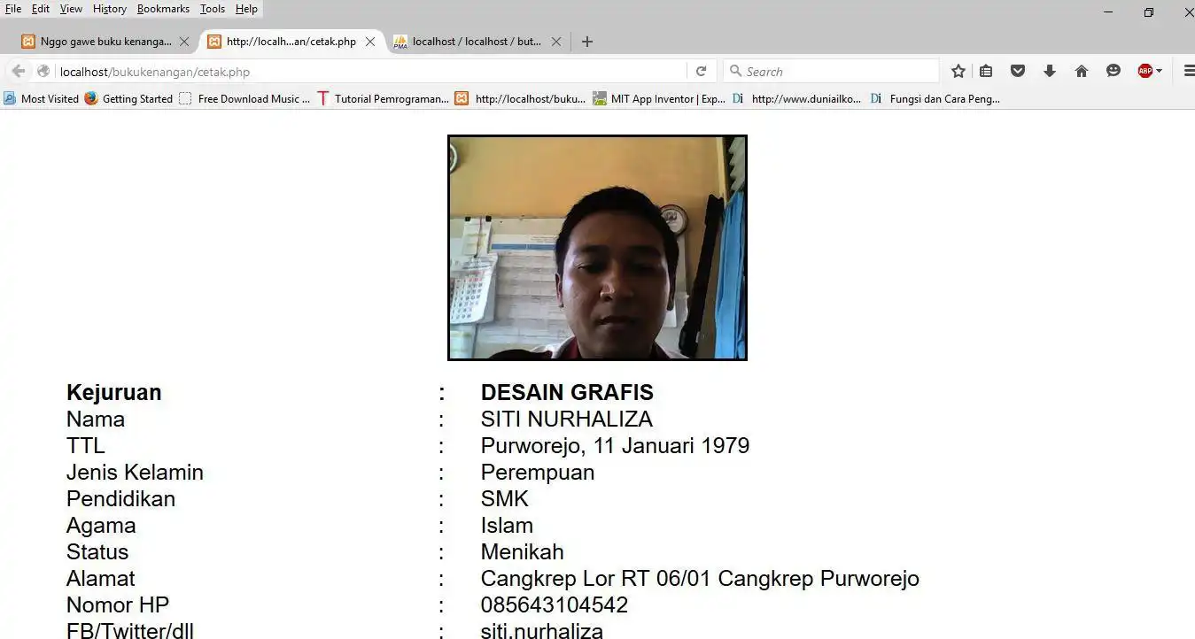 Download web tool or web app Buku Kenangan Digital