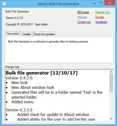 Scarica lo strumento Web o l'app Web Bulk File Generator