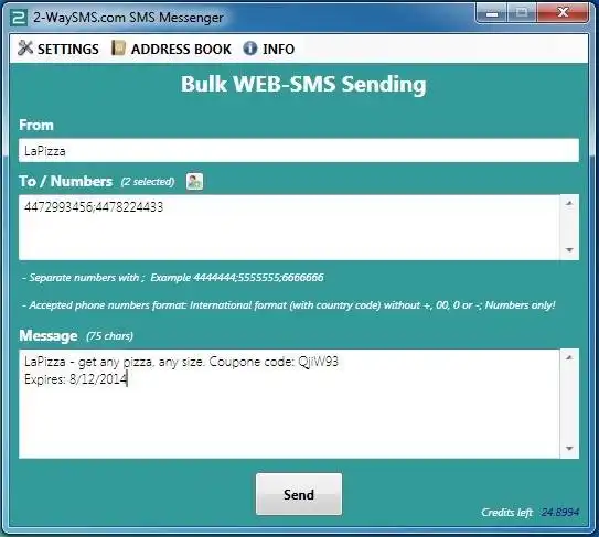 Muat turun alat web atau aplikasi web Perisian SMS Pukal untuk PC