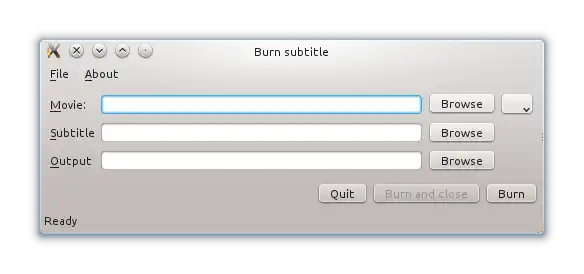 Download web tool or web app Burn subtitle