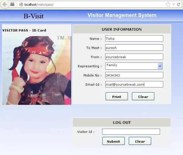 Télécharger l'outil Web ou l'application Web B-Visit - Système de gestion des visiteurs