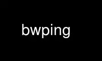 ແລ່ນ bwping ໃນ OnWorks ຜູ້ໃຫ້ບໍລິການໂຮດຕິ້ງຟຣີຜ່ານ Ubuntu Online, Fedora Online, Windows online emulator ຫຼື MAC OS online emulator