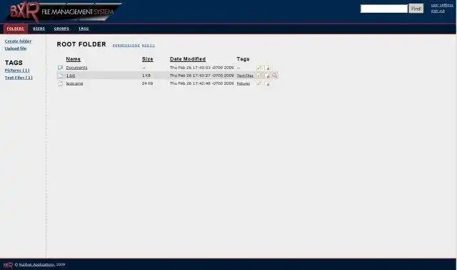 Download web tool or web app BXR File Management System