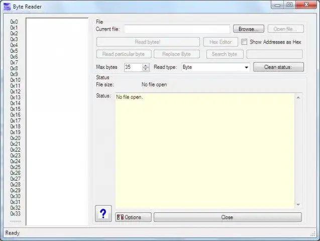 Download webtool of webapp Byte Reader