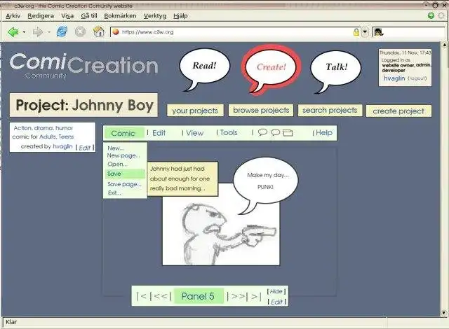 Скачать веб-инструмент или веб-приложение c3ms - Comic Creation CMS
