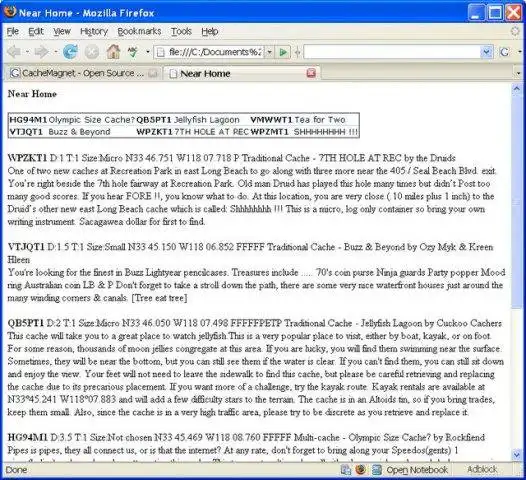 Download web tool or web app CacheMagnet geocaching software to run in Windows online over Linux online