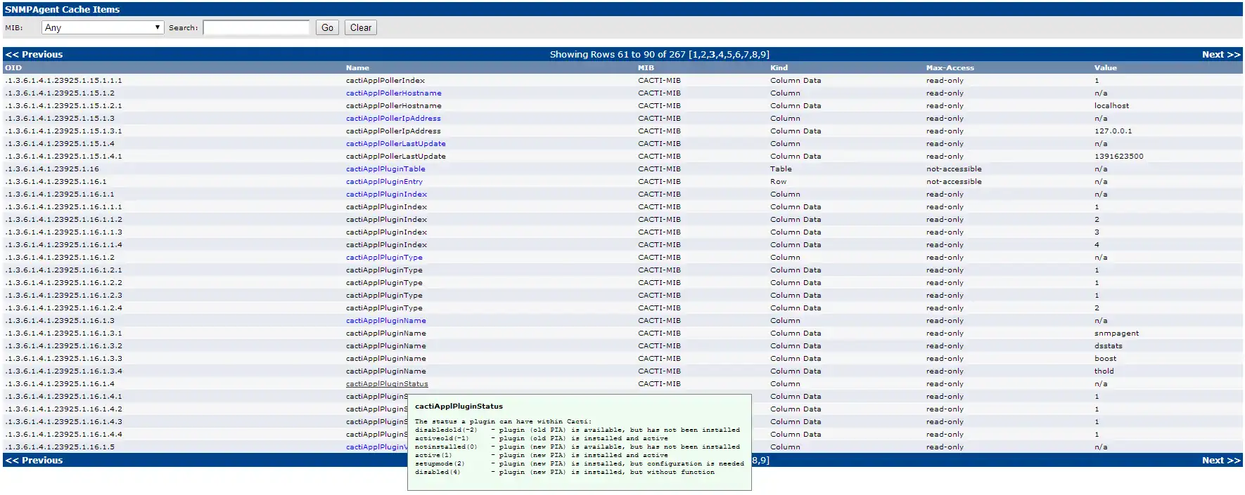 Mag-download ng web tool o web app Cacti-SNMPAgent