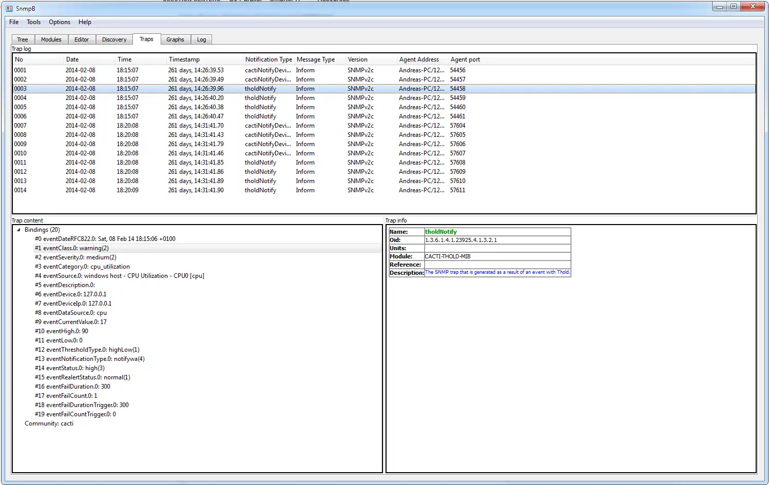 Mag-download ng web tool o web app Cacti-SNMPAgent