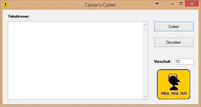 Загрузите веб-инструмент или веб-приложение Caesars Cipher