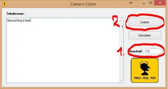 قم بتنزيل أداة الويب أو تطبيق الويب Caesars Cipher