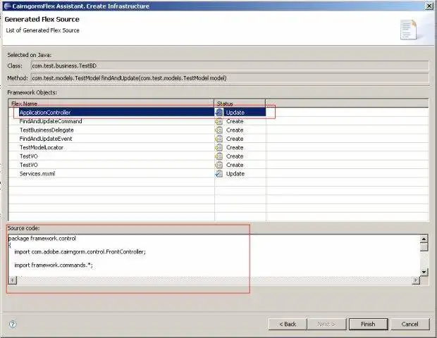 Download web tool or web app CairngormFlex Assistant