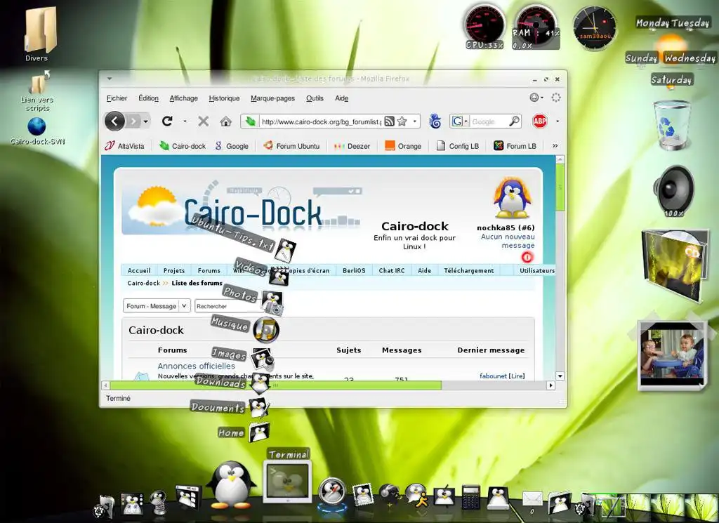 Mag-download ng web tool o web app na Cairo-Dock