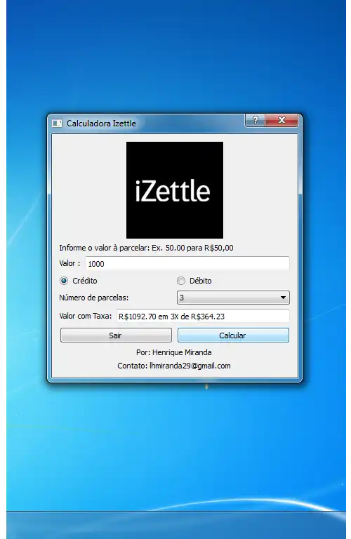 Scarica lo strumento web o l'app web Calculadora Izettle