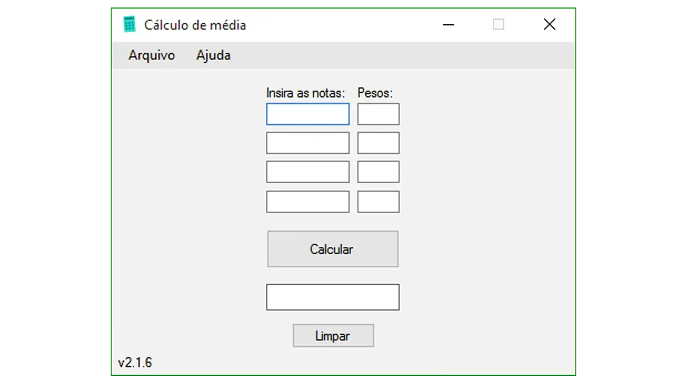 Download web tool or web app Calcular média das notas