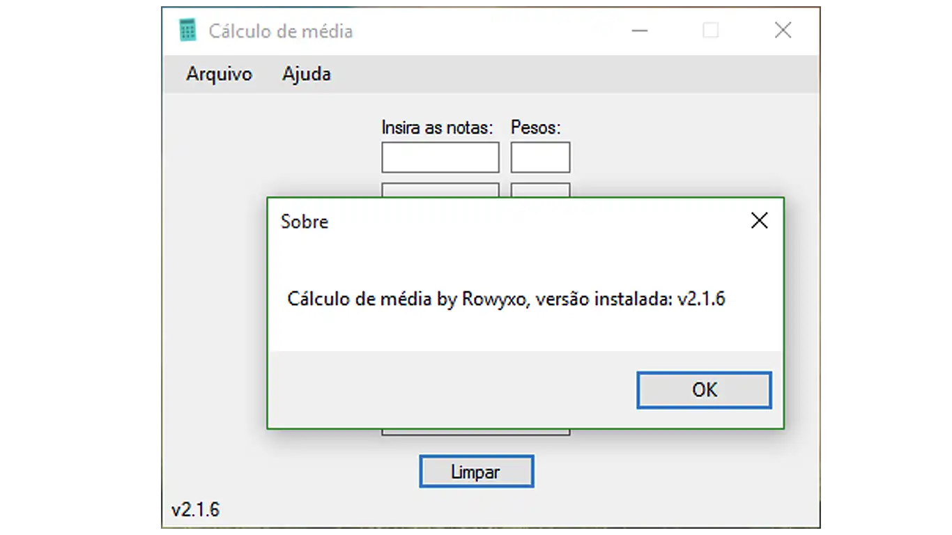Download web tool or web app Calcular média das notas