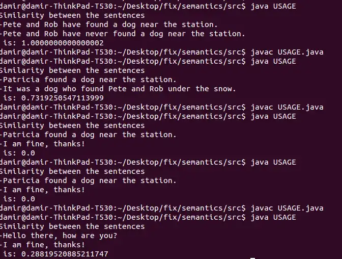 Download web tool or web app Calculate Semantic Similarity