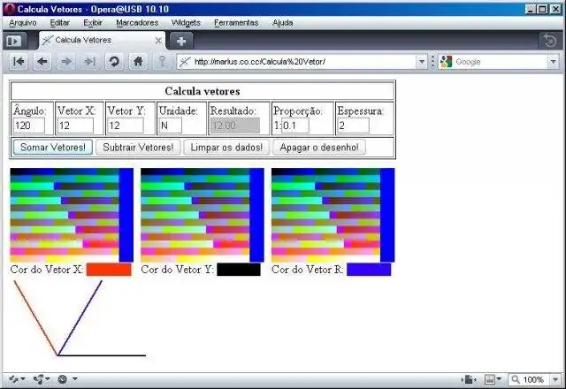 Завантажте веб-інструмент або веб-програму Calcula Vetor