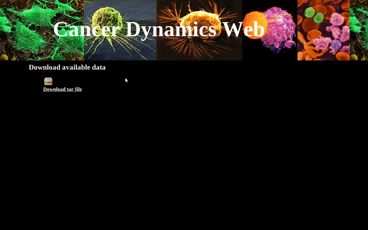 ດາວໂຫຼດເຄື່ອງມືເວັບ ຫຼື web app cancer_dynamics ເພື່ອແລ່ນໃນ Linux ອອນໄລນ໌