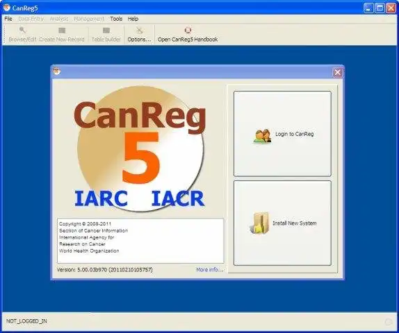 Download web tool or web app CanReg5 (moved to Github)