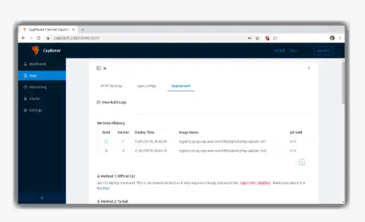 ওয়েব টুল বা ওয়েব অ্যাপ CapRover ডাউনলোড করুন
