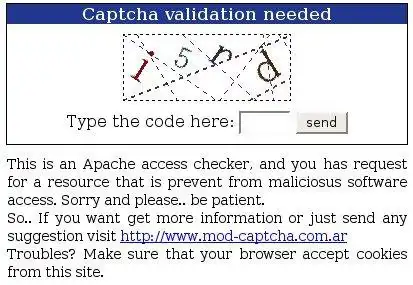 Завантажте веб-інструмент або веб-програму captcha apache 2 модуль