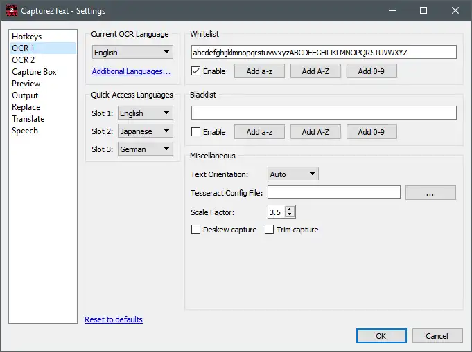 Web aracını veya web uygulamasını indirin Capture2Text