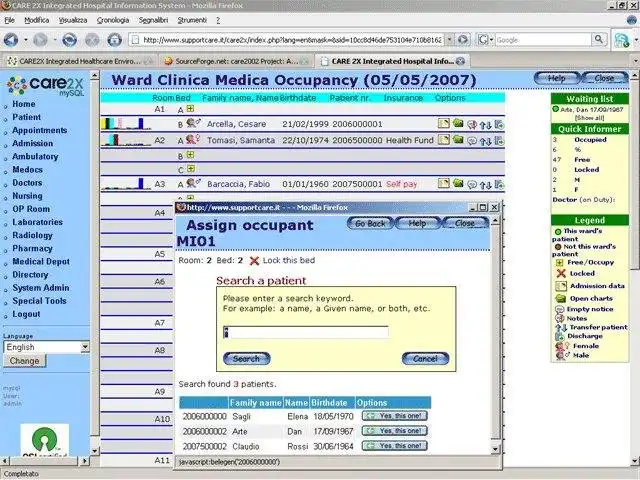 Descărcați instrumentul web sau aplicația web CARE2X - Sistemul de informații integrat al spitalului