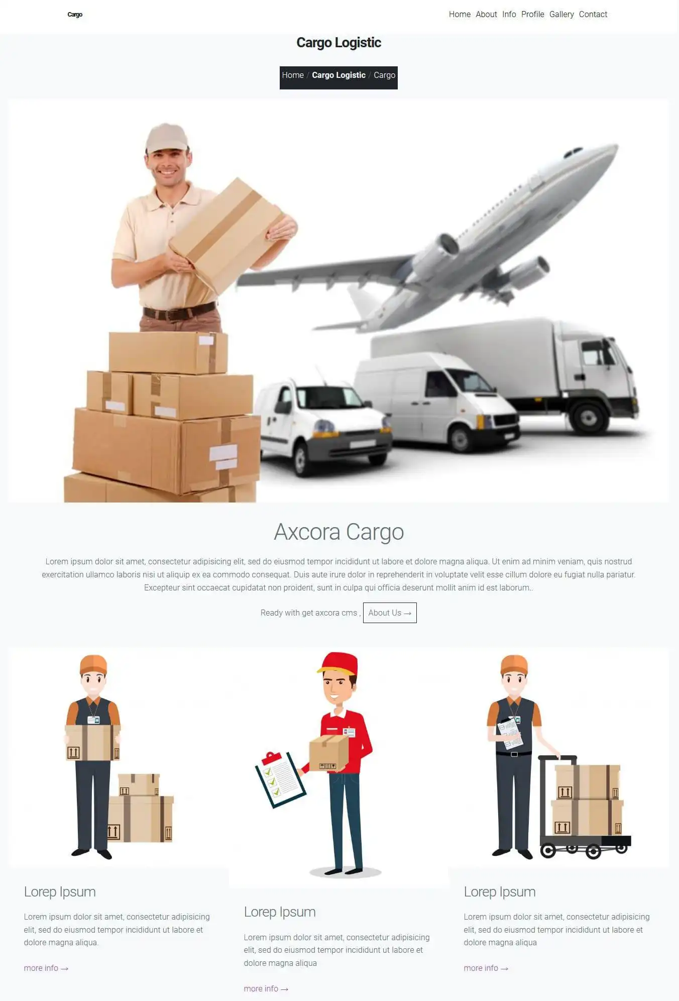 Download web tool or web app cargo logistic website application free