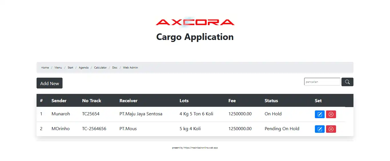 Baixe a ferramenta da web ou o aplicativo do site de logística de carga da web gratuitamente