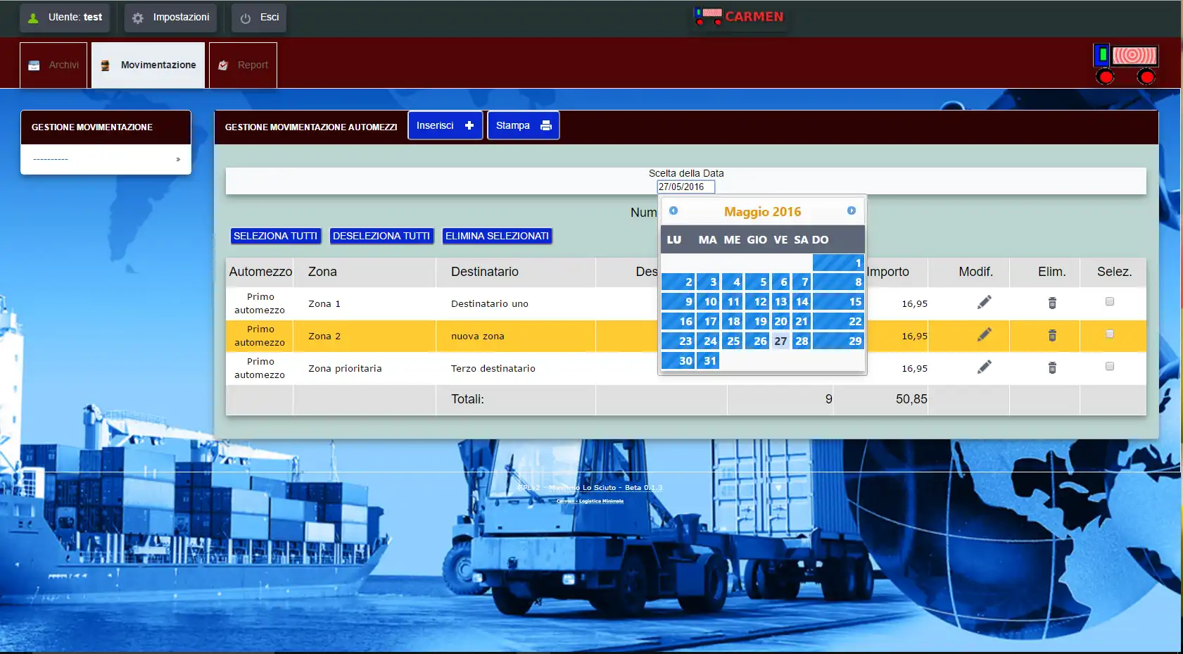 下载网络工具或网络应用程序 Carmen Logistica Minimale