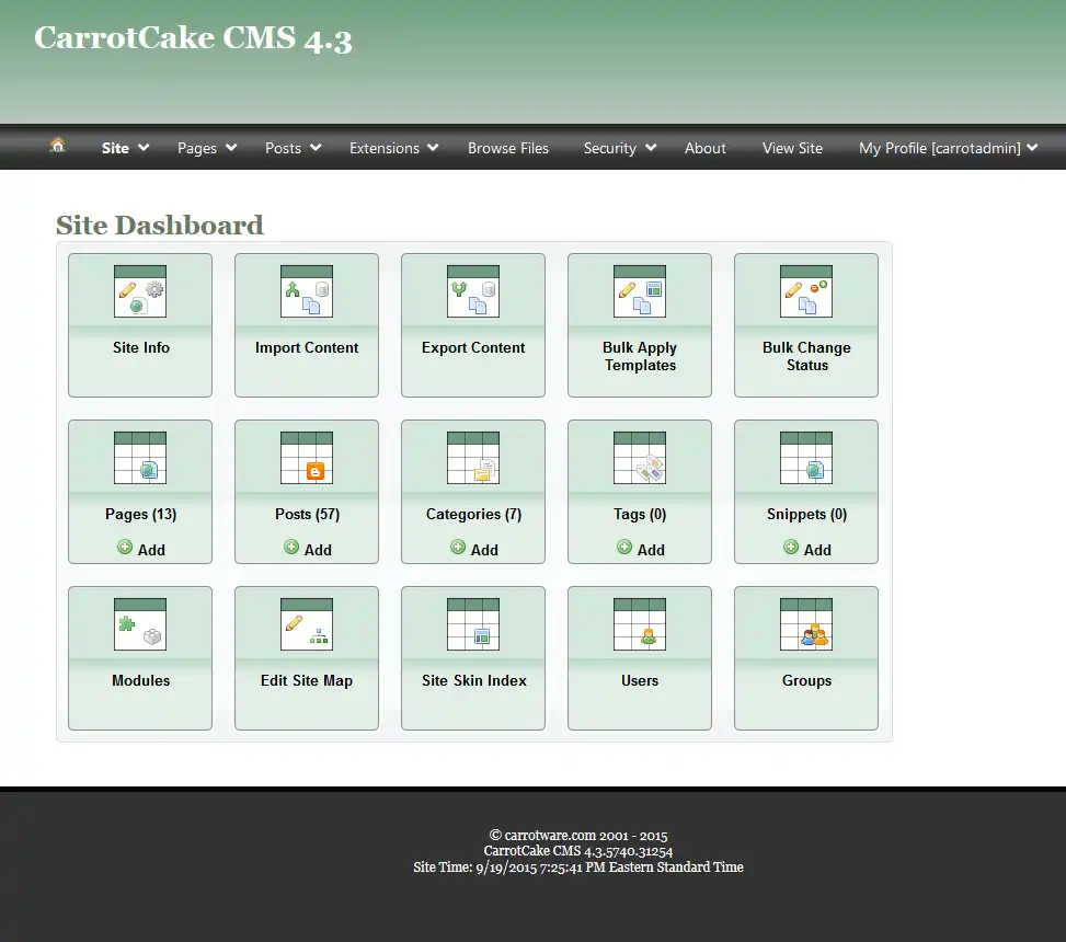 Download web tool or web app CarrotCakeCMS