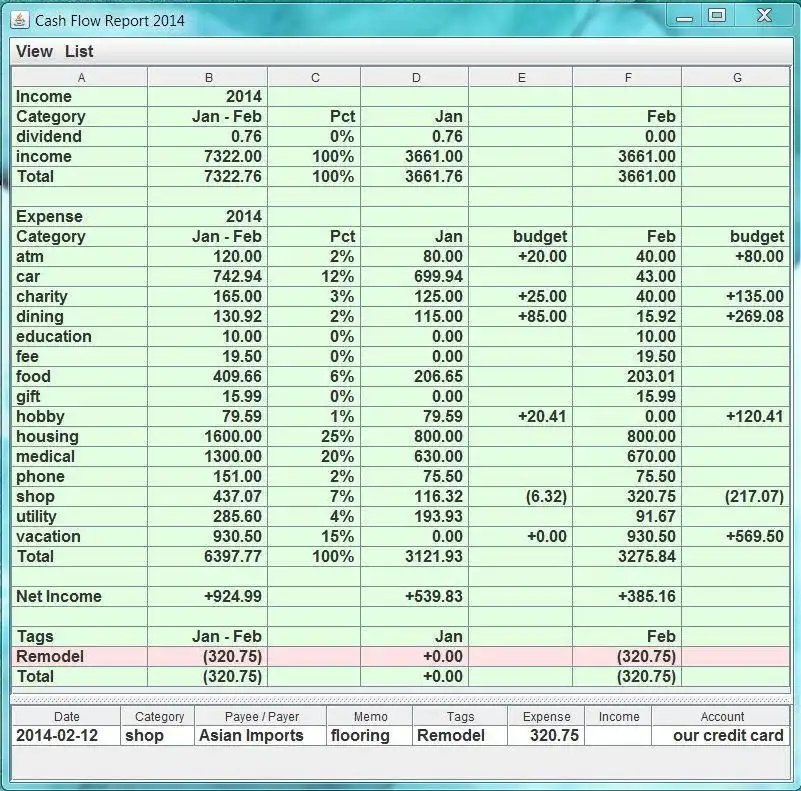 Download web tool or web app Cash Flow