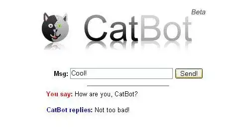 Download web tool or web app CatBot -- A PHP-based chatterbot to run in Windows online over Linux online