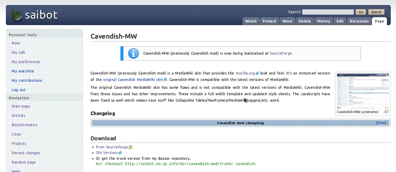 Download webtool of webapp Cavendish-MW