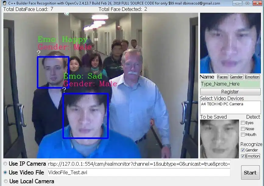 Descargue la herramienta web o la aplicación web C ++ Builder Face Recognition March01_2019