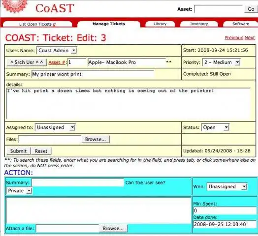Download web tool or web app Cc Asset, Software, and Tickets (CoAST)